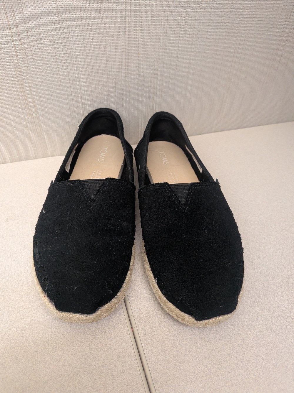 TOMS Women's Black Suede Espadrilles